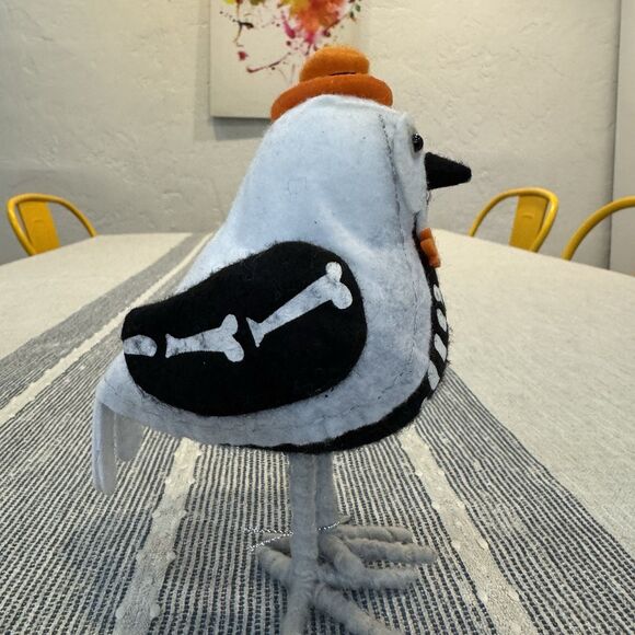 Target Hyde & Eek Featherly Friends Bonesy Halloween Skeleton Fabric Bird 2020 - Picture 2 of 6